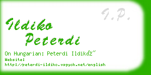 ildiko peterdi business card